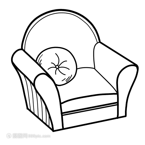 如何繪制簡單的沙發(fā)線稿 家具簡筆畫入門
